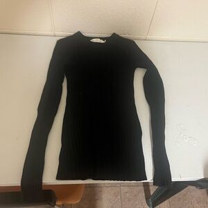 H&M L.O.G.G. Black Ribbed sweater